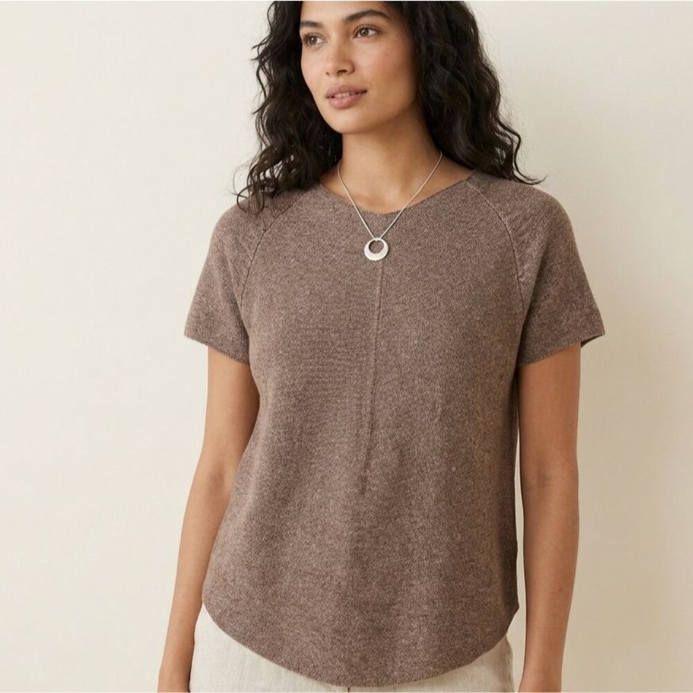 Rebecca Elliot Short Sleeve Knit T-shirt Size Small 100% Cotton Summer Capsule